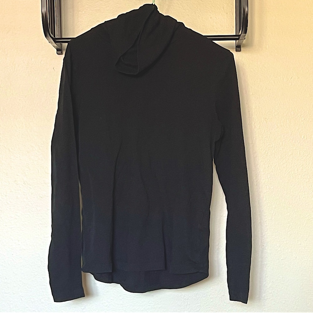 Madewell cotton turtle neck long sleeve black shirt size small